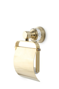 10241-G Держатель для туалетной бумаги с крышкой Aura Gold