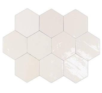 Плитка Zellige Hexa White 10.8X12.4 См
