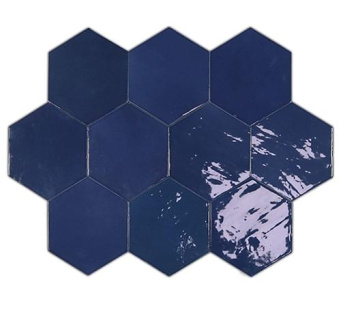 Плитка Zellige Hexa Cobalt 10.8X12.4 См