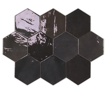 Плитка Zellige Hexa Graphite 10.8X12.4 См