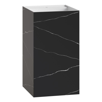 802-NM Раковина напольная Cube Corian 480*480*850 Nero Marquina