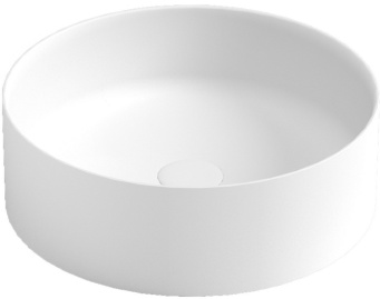 819-MW Раковина LV204 Corian Matt White 40*13см