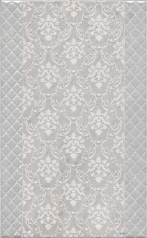 AZ\A053\6424 Декор Мотиво серый светлый глянцевый 25x40x8