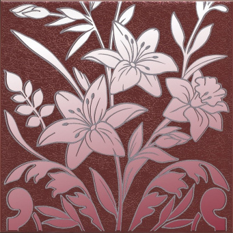 HGD/C567/5293 Декор Барберино 3 бордо глянцевый 20x20x0,69 фото HGD/C567/5293 Декор Барберино 3 бордо глянцевый 20x20x0,69