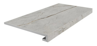 KM6060G0061RGCF Ступень фронтальная клееная Ифран серый светлый матовый обрезной 33x60x0,9 фото KM6060G0061RGCF Ступень фронтальная клееная Ифран серый светлый матовый обрезной 33x60x0,9