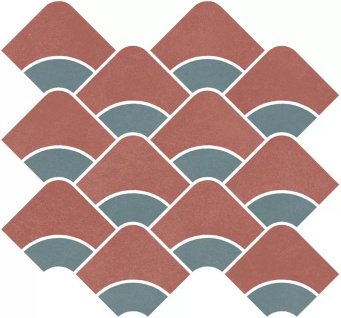 KMD2HID012BR Таделакт наборный красный, зелёный матовый обрезной 30x28x0,9 декор фото KMD2HID012BR Таделакт наборный красный, зелёный матовый обрезной 30x28x0,9 декор