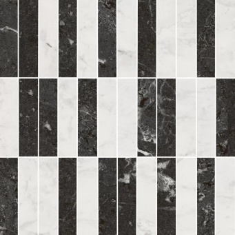 KMD2MSA003BR Тубкаль мозаичный микс чёрный белый глянцевый обрезной 30x30x0,9 декор фото KMD2MSA003BR Тубкаль мозаичный микс чёрный белый глянцевый обрезной 30x30x0,9 декор