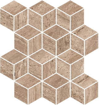 KMD2MSM018BR Про Травертин мозаичный коричневый светлый матовый обрезной 34,5x37x0,9 декор