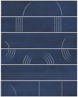 KMP3STA007RN6X Панно Мажорель синий тёмный глянцевый (из 6 частей 6х28,5) 36x28,5x1 фото KMP3STA007RN6X Панно Мажорель синий тёмный глянцевый (из 6 частей 6х28,5) 36x28,5x1