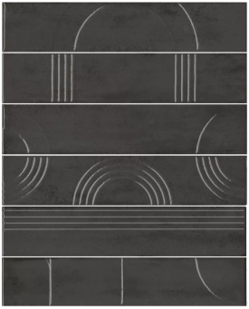 KMP3STA009RN6X Панно Мажорель чёрный глянцевый (из 6 частей 6х28,5) 36x28,5x1 фото KMP3STA009RN6X Панно Мажорель чёрный глянцевый (из 6 частей 6х28,5) 36x28,5x1