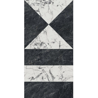 SG565422R Бьянко Неро белый чёрный лаппатированный обрезной 60x119,5x0,9 фото SG565422R Бьянко Неро белый чёрный лаппатированный обрезной 60x119,5x0,9