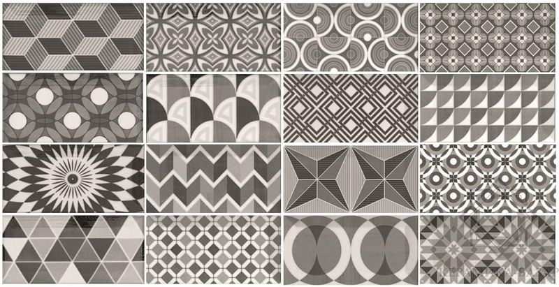 Плитка Metro Patchwork B&W 7,5x15 Плитка Metro Patchwork B&W 7,5x15