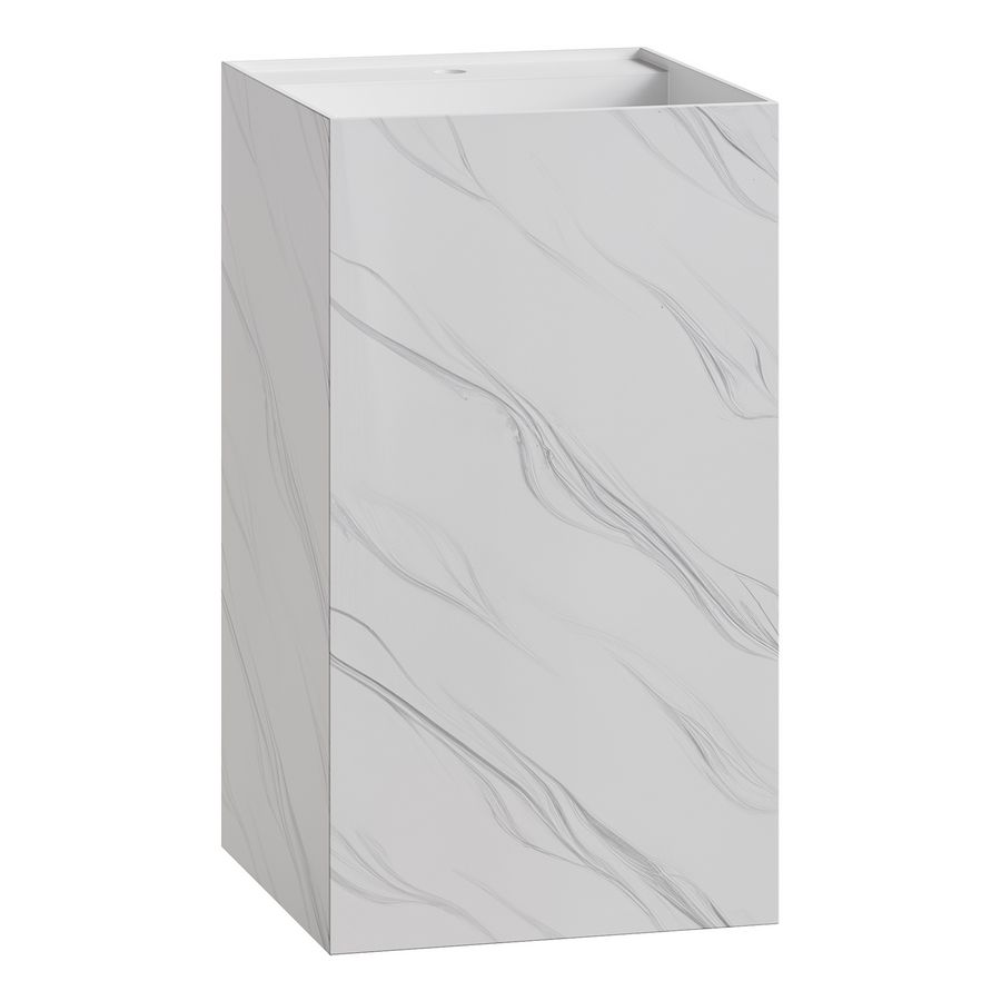 802-CLCT Раковина напольная Cube Corian 480*480*850 Calacatta 802-CLCT Раковина напольная Cube Corian 480*480*850 Calacatta
