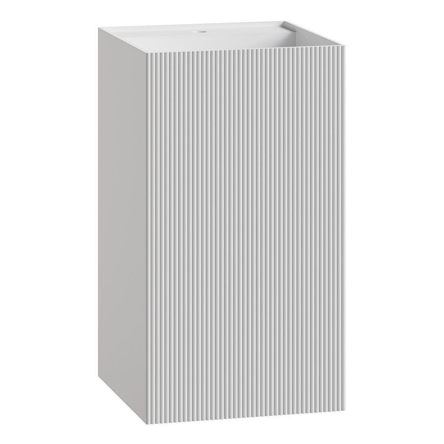 802-R-MW Раковина напольная рифленая Cube Corian 480*480*850 Matt White 802-R-MW Раковина напольная рифленая Cube Corian 480*480*850 Matt White