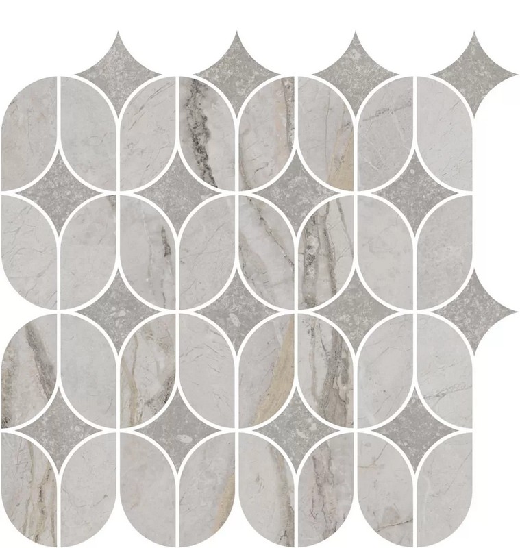 KMD2HID004BR Ифран наборный серый светлый глянцевый обрезной 30x32,5x0,9 декор KMD2HID004BR Ифран наборный серый светлый глянцевый обрезной 30x32,5x0,9 декор