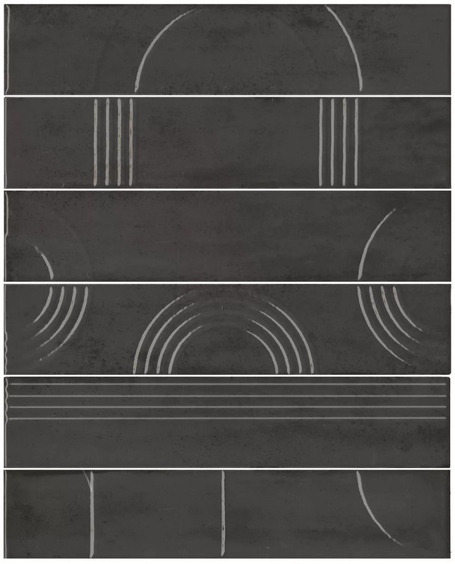 KMP3STA009RN6X Панно Мажорель чёрный глянцевый (из 6 частей 6х28,5) 36x28,5x1 KMP3STA009RN6X Панно Мажорель чёрный глянцевый (из 6 частей 6х28,5) 36x28,5x1